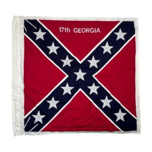 17th infantry georgia flag cotton 52 inch x 52 inch with pole hem sleeve / ties