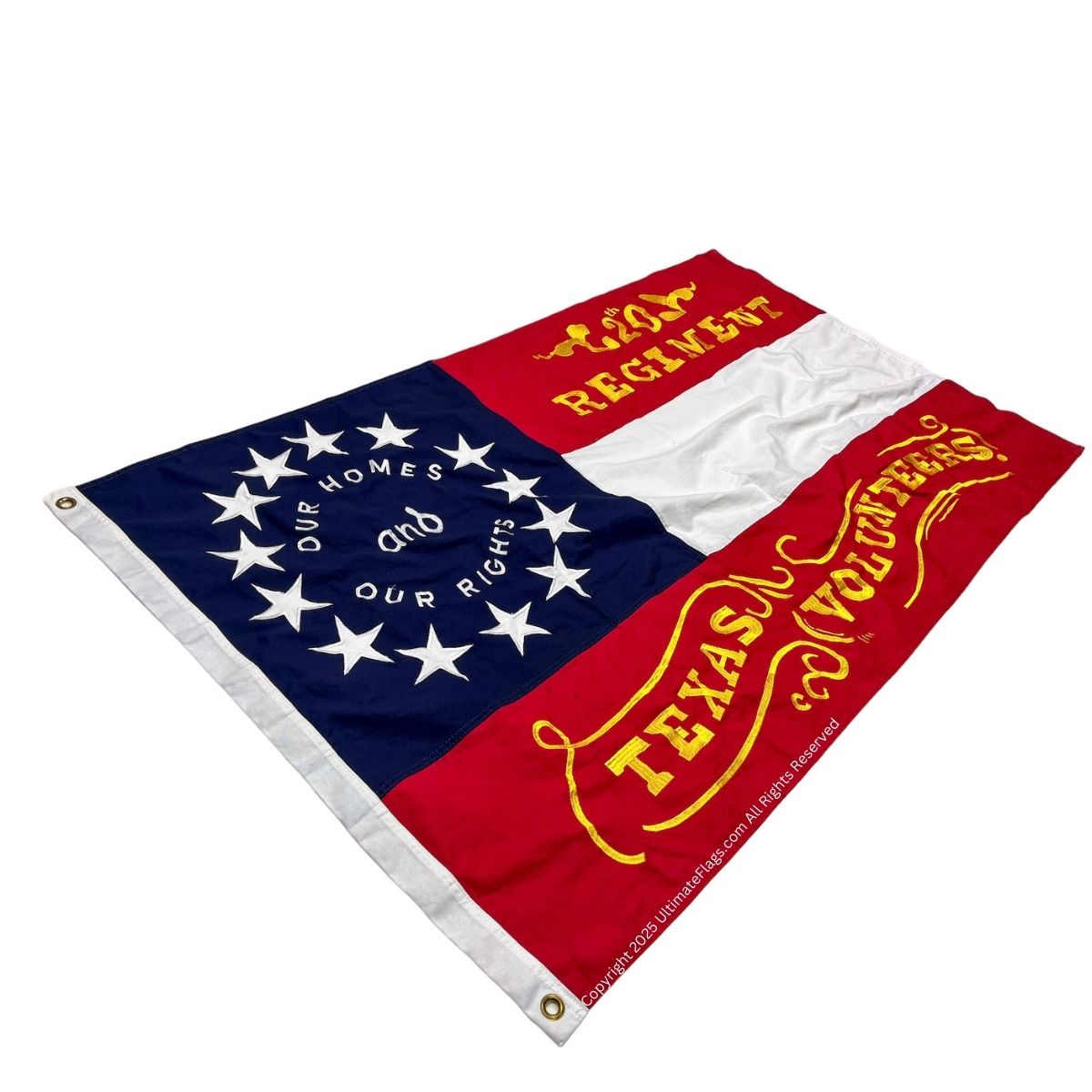 Texas Revolution flag featuring bold colors and historical design, perfect for collectors and enthusiasts. Find the best affordable flags to buy online. Visit UltimateFlags.com for cheap options and quality products.