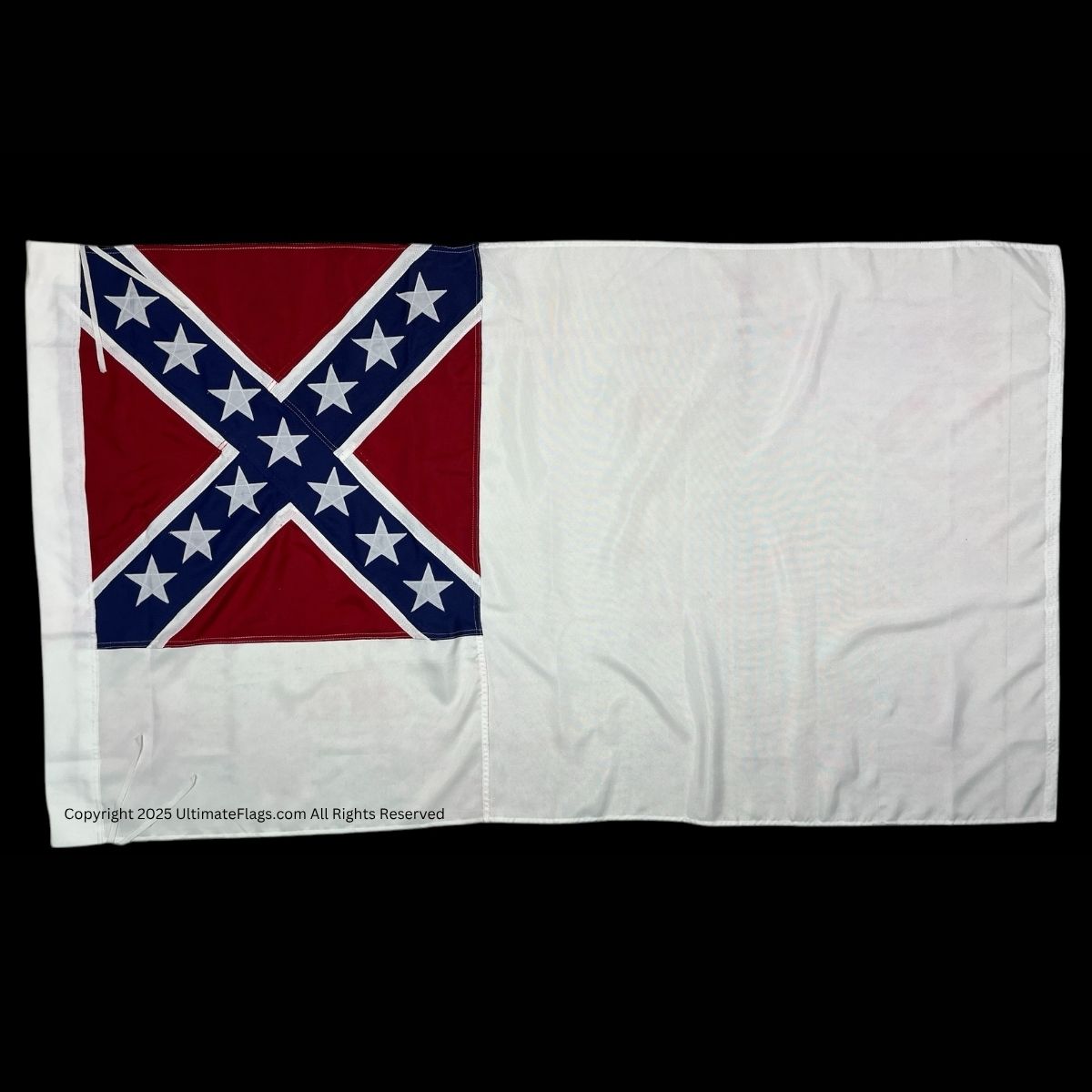 Confederate flag featuring a bold red and blue design with white stars, perfect for collectors and enthusiasts. Buy online for the best affordable options. Visit UltimateFlags.com for cheap deals on flags.