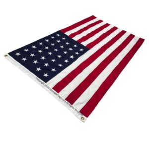 American flag displayed flat, showcasing vibrant colors and stars. Ideal for patriotic events, outdoor gatherings, or home decoration. Buy online for the best affordable options at UltimateFlags.com.