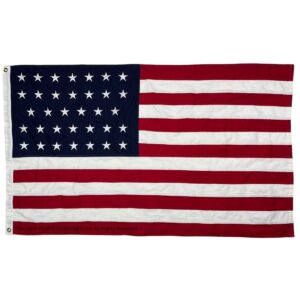 American flag with 13 stripes and 50 stars, representing the United States. This affordable flag is perfect for outdoor display, patriotic events, or home decoration. Buy online at UltimateFlags.com for the best deals on flags.