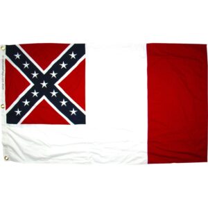 3rd national confederate flag in cotton embroidered