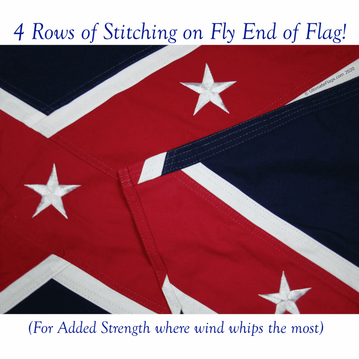 High-quality flag featuring 4 rows of stitching on the fly end for added strength, perfect for windy conditions. This affordable and durable flag is the best choice for those looking to buy online. Available now at UltimateFlags.com.