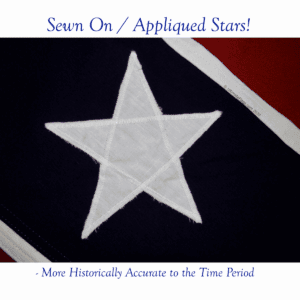 sewn on stars battle flag of confederacy
