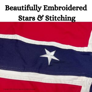 rebel flag cotton with fringe flags 3 x 5 ft. with pole sleeve / ties