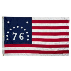 bennington 76 flag double nylon embroidered flags 3 x 5 ft.