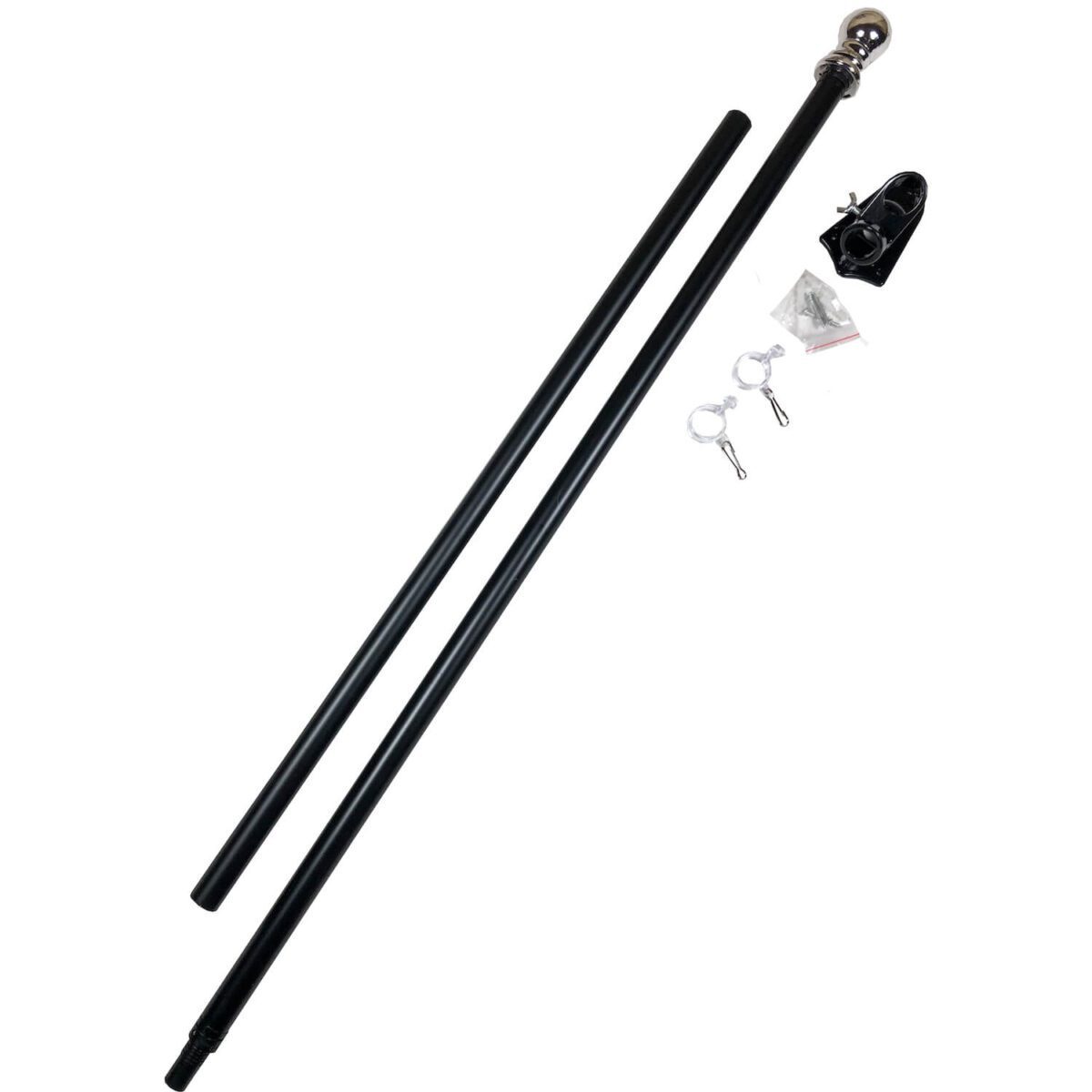 This image features a durable flagpole kit, perfect for displaying your favorite flags. It's an affordable option for those looking to buy online, offering the best quality at a cheap price. Ideal for home or garden use. Visit UltimateFlags.com for more details.