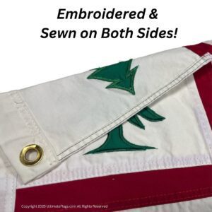 High-quality flag with embroidered and sewn details on both sides, perfect for display. Affordable and best options available to buy online. Explore more at UltimateFlags.com.