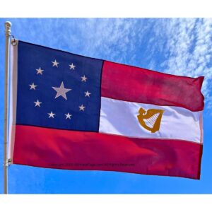 first national flag 11 stars and bars irish flag 3x5 double nylon embroidered