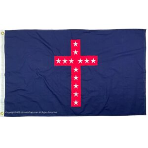 This image features a vibrant flag with a red cross and stars on a blue background, perfect for showcasing pride and heritage. Ideal for those seeking cheap and affordable flags, this design is among the best options available to buy online. Explore more at UltimateFlags.com.