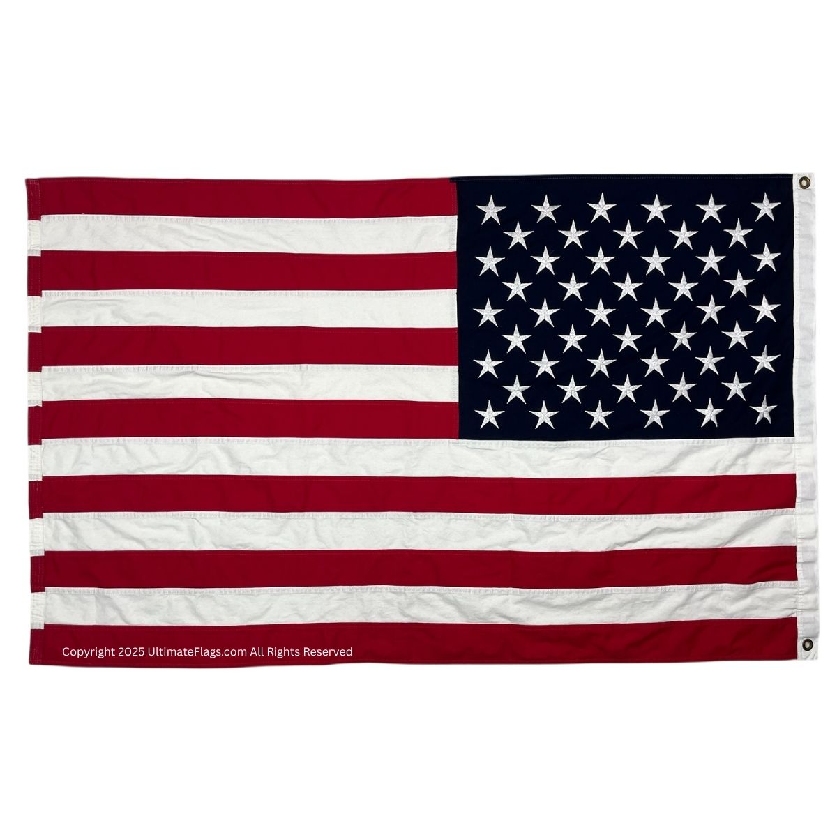 American flag design featuring red and white stripes with a blue field of stars, perfect for patriotic displays. Buy online for cheap, affordable options and the best quality flags at UltimateFlags.com.