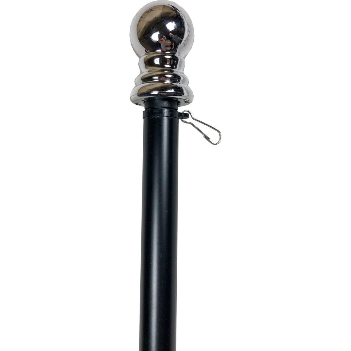 Affordable flagpole with a shiny chrome finial, perfect for displaying flags proudly. This durable and stylish option is the best choice for those looking to buy online at a cheap price. Visit UltimateFlags.com for more options.