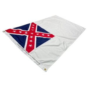 Confederate flag featuring a bold red cross and blue background, ideal for collectors and enthusiasts. This affordable flag is perfect for outdoor display or decoration. Buy online for the best deals at UltimateFlags.com.