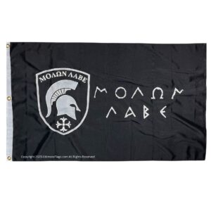 molon labe flag rothco ΜΟΛΩΝ ΛΑΒΕ flags outdoor sewn heavy duty double nylon embroidered 3 x 5 (come & take them!)