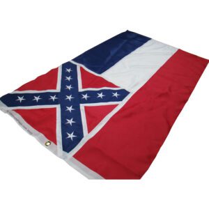 State of Mississippi Flag – MS Outdoor Flags – Nylon Embroidered 2×3, 3×5, 4×6, 5×8 ft Sizes