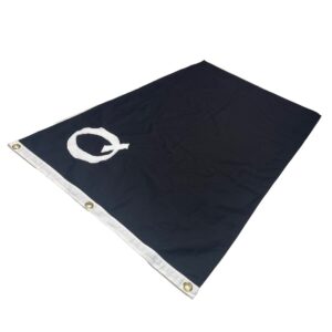 High-quality black flag with a white emblem, perfect for outdoor display. This affordable flag is ideal for enthusiasts looking to buy online. Discover the best deals at UltimateFlags.com.