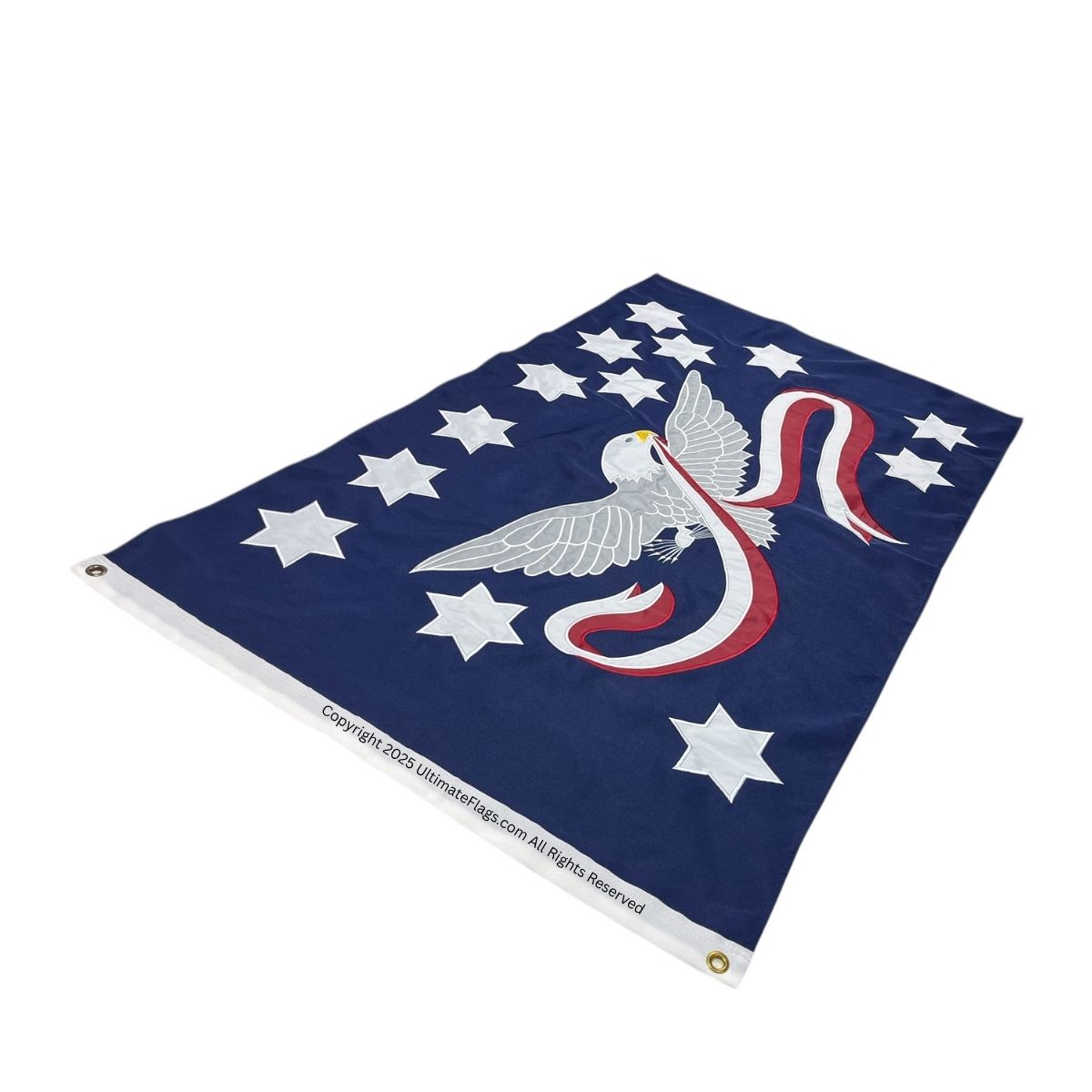 American flag featuring an eagle and stars, perfect for patriotic displays. Buy online for cheap and affordable prices. Best options available at UltimateFlags.com.