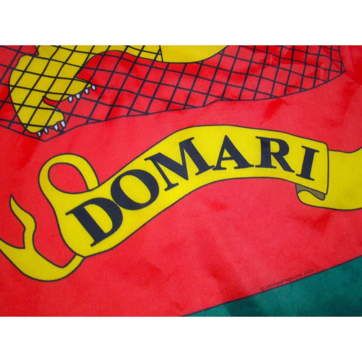 Vibrant Domari flag showcasing bold colors and intricate design, perfect for those looking to buy online affordable flags. Discover the best deals on unique flags at UltimateFlags.com.