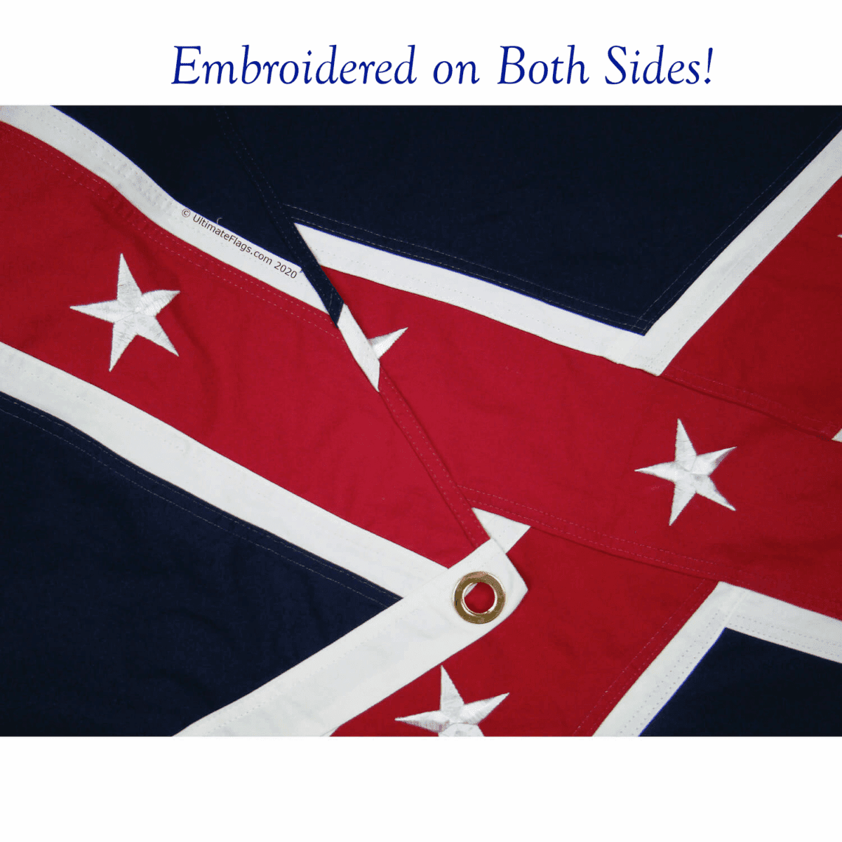 High-quality flag featuring detailed embroidery on both sides, perfect for collectors and outdoor displays. Buy online for the best affordable options at UltimateFlags.com.