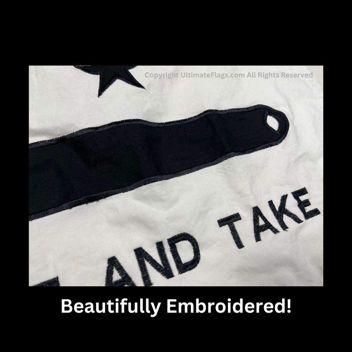 Beautifully embroidered flag showcasing quality craftsmanship and attention to detail, perfect for those seeking a cheap and affordable option. Find the best selection to buy online at UltimateFlags.com.