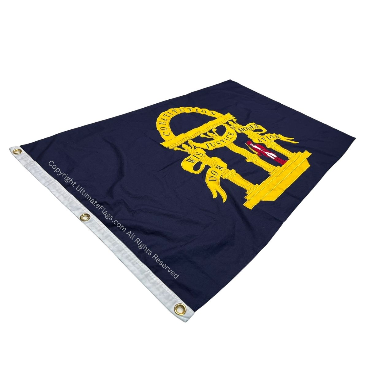 A vibrant flag featuring a yellow design on a navy background, perfect for showcasing your pride. This affordable and high-quality flag is ideal for both outdoor and indoor display. Buy online for the best deals at UltimateFlags.com.