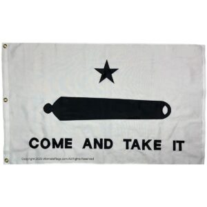 gonzales flag come and take it flags cannon historic texas flags sewn outdoor double nylon embroidered 3 x 5 ft.