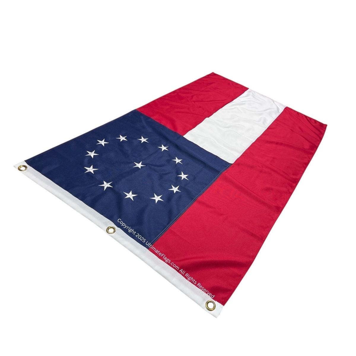 Discover the vibrant design of this historic flag featuring red, white, and blue colors, ideal for patriotic displays. Shop for this cheap and affordable flag online to enhance your collection. Find the best options for flags at UltimateFlags.com.