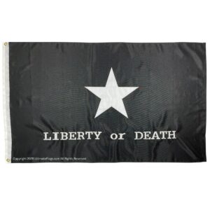 troutman flag liberty or death flags tactical black sewn double nylon embroidered 3' x 5'