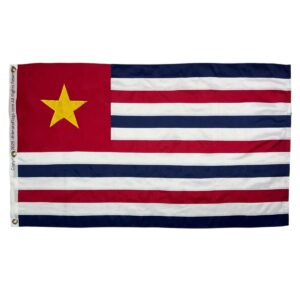 Vibrant flag featuring a red field with a yellow star and horizontal stripes in blue and white, perfect for showcasing pride and heritage. This affordable and high-quality flag is available for those looking to buy online. Discover the best options for flags at UltimateFlags.com.