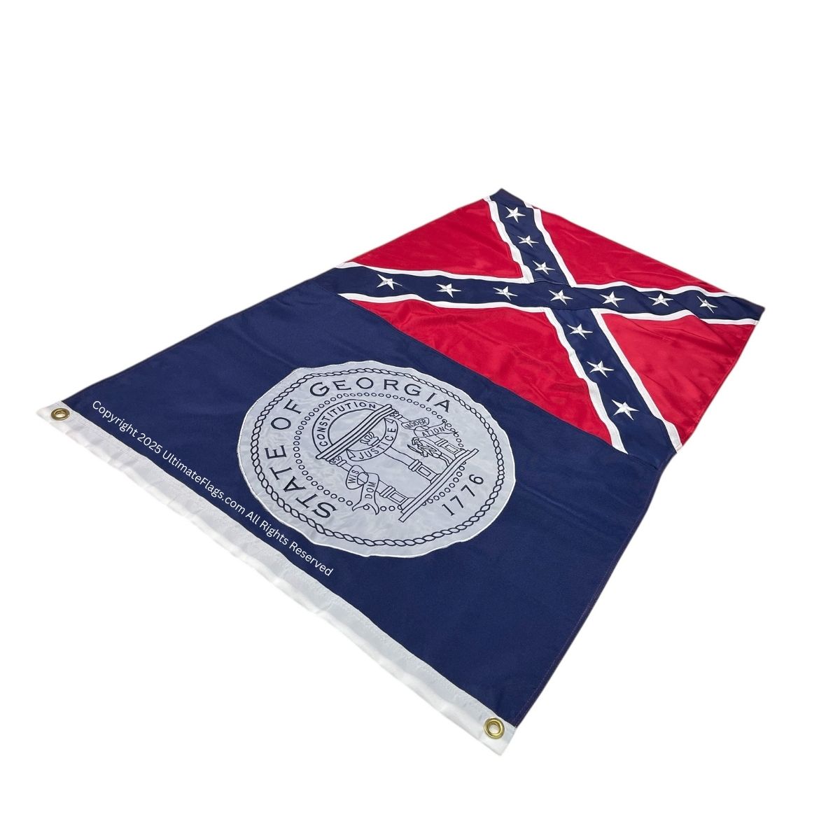 Confederate flag featuring the state seal, perfect for collectors and enthusiasts seeking cheap and affordable options. Buy online for the best selection at UltimateFlags.com.