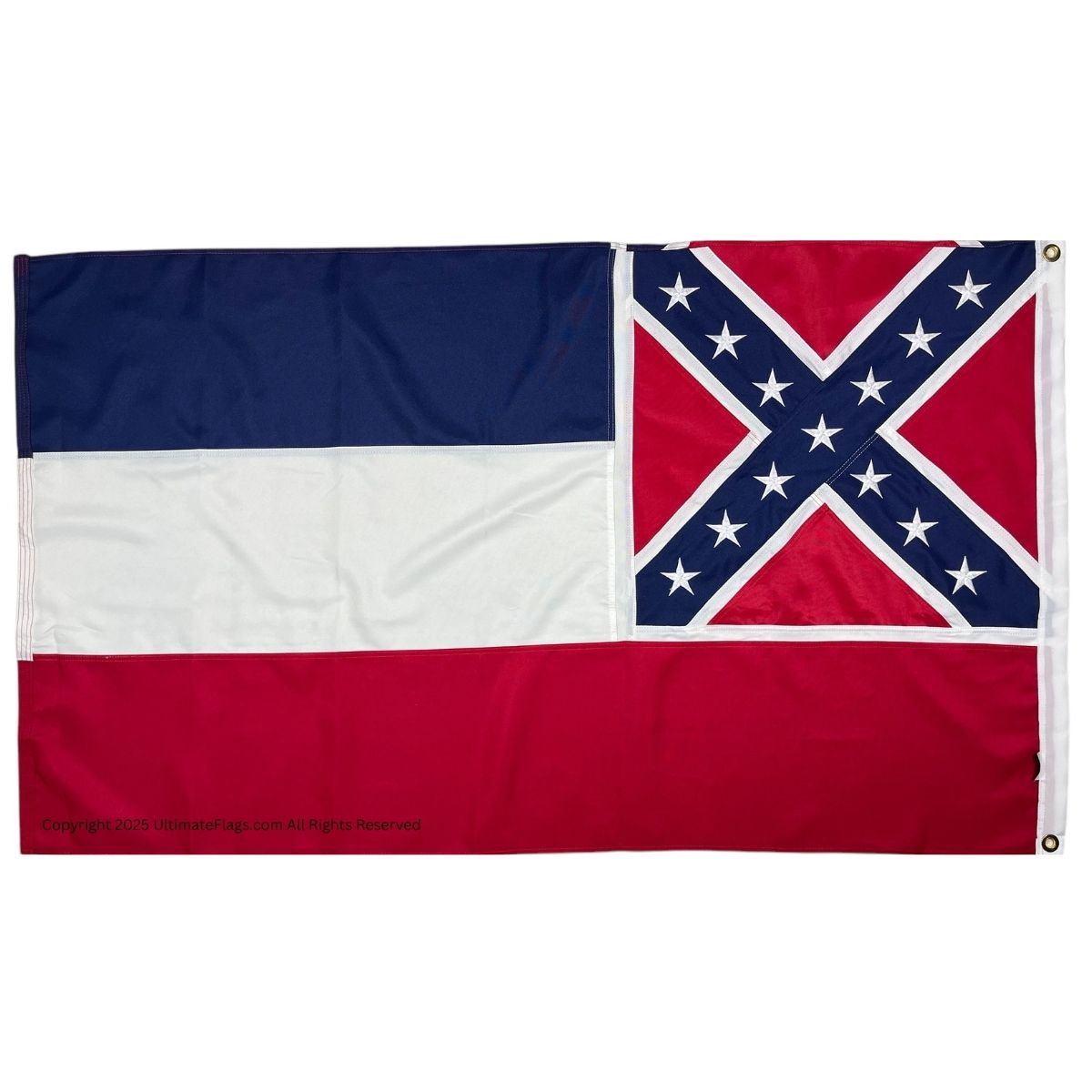 Confederate flag featuring a blue, white, and red design, ideal for collectors and enthusiasts. Buy online for cheap and affordable options. Discover the best deals at UltimateFlags.com.