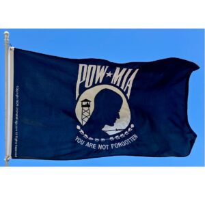 pow mia flag prisoner of war missing in action flags outdoor sewn commercial heavy duty double nylon embroidered 3 x 5 ft.