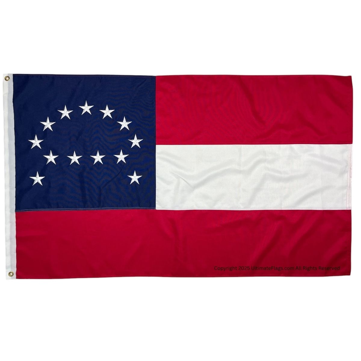 This vibrant flag features a blue field with a circle of stars, alongside bold red and white stripes, perfect for showcasing your pride. Ideal for collectors or outdoor events, this affordable flag offers a great way to express your spirit. Buy online now for the best deals at UltimateFlags.com.