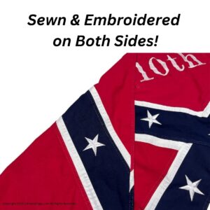 10th infantry south carolina rebel flag cotton 3 x 5 ft on sale