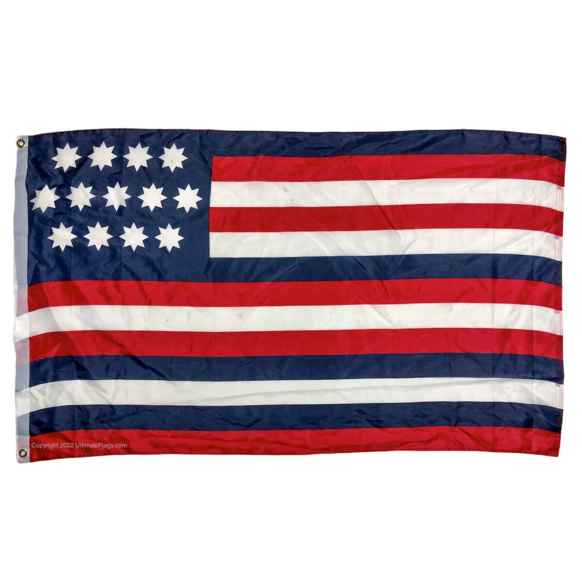 American flag design featuring red and white stripes with a blue field of stars, perfect for patriotic displays. Buy online for cheap and affordable options. Discover the best deals at UltimateFlags.com.