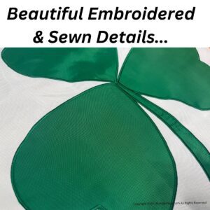 ireland shamrock double nylon embroidered flag 3 x 5 ft. outdoor
