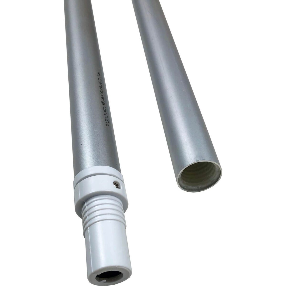 Durable aluminum flagpole sections designed for easy assembly and stability, perfect for displaying flags. Find the best and most affordable options to buy online at UltimateFlags.com.