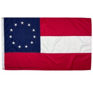 stars and bars flag 11 star first national flag sewn outdoor double nylon embroidered 2 x 3 or 3 x 5 ft.