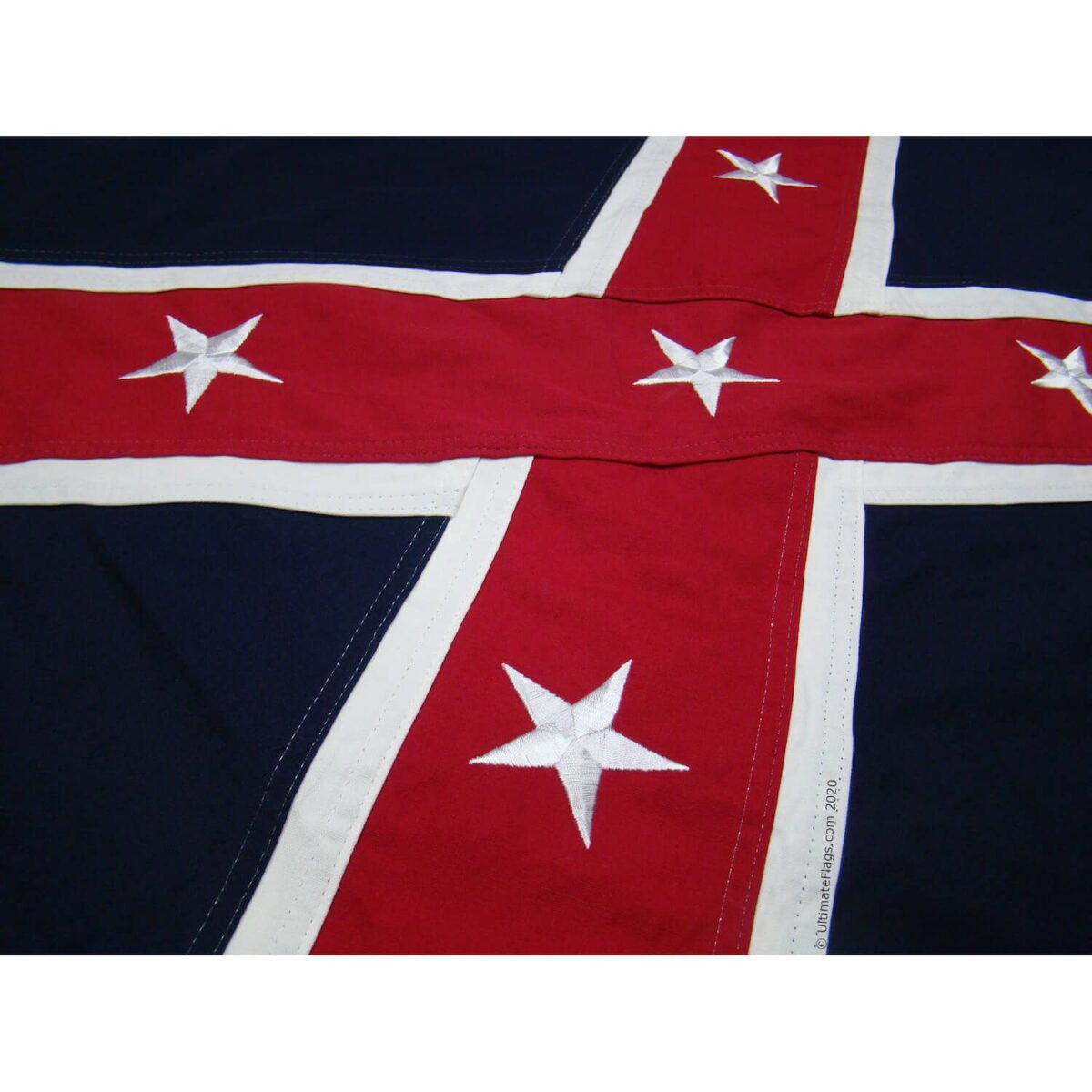 This image features a high-quality flag with a bold design, showcasing red, white, and blue colors along with embroidered stars. Perfect for those seeking affordable and stylish flags, this is one of the best options to buy online. Discover more at UltimateFlags.com.