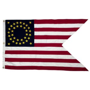 This image features a historical flag design with red and white stripes and a blue field adorned with yellow stars, ideal for collectors and history enthusiasts. It's a cheap and affordable option for those looking to buy online, making it one of the best choices for flag displays. Explore more at UltimateFlags.com.