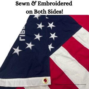 hunter's flag liberty or death rebellious stripes flag sewn embroidered cotton 3 x 5 ft.