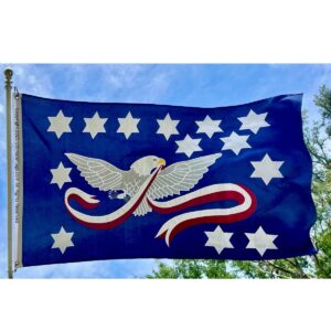 Eagle flag with stars and stripes design, perfect for patriotic displays. Buy online for affordable prices and discover the best deals on flags at UltimateFlags.com.