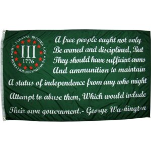 buy 3% flag bear arms george washington quote