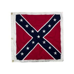 confederate artillery battle flag (square with white border) 38 x 38 inch (thick premium cotton)