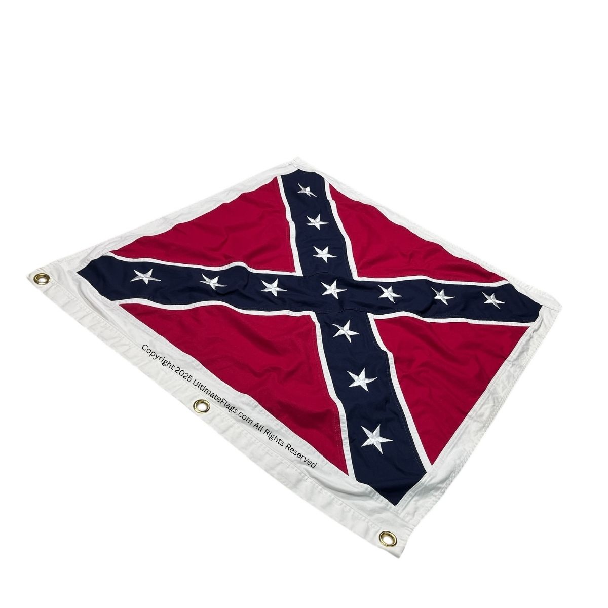 Confederate flag featuring a bold design with red, white, and blue colors, perfect for display or collection. Find cheap and affordable options to buy online at UltimateFlags.com.