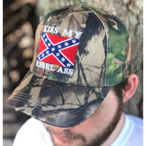 kiss my rebel ass cap in camo for sale