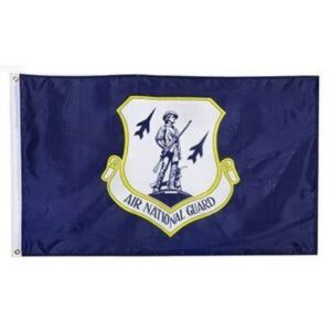 High-quality Air National Guard flag featuring a detailed emblem, perfect for display or collection. Buy online for cheap and affordable prices to find the best deals. Visit UltimateFlags.com for more options.