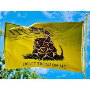 gadsden we the people flag – 3x5 ft double sided “don’t tread on me” flags outdoor banner