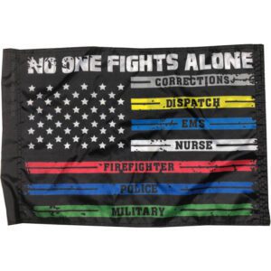 1st responder flag no one fights alone