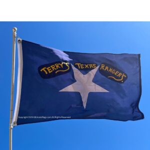 terry's texas rangers flag confederate tx flags outdoor double nylon sewn embroidered 3 x 5 ft.